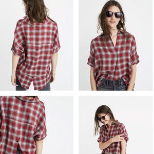 Madewell | Courier Button-Back Shirt in Fairfax Plaid Sz. XXS